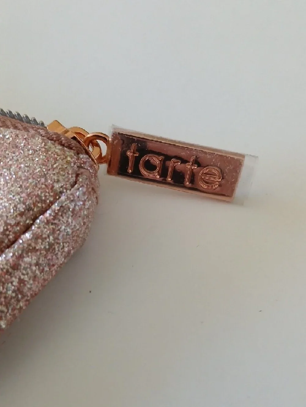 Rose Gold Star Glitter Tarte Cosmetic Zip Pouch